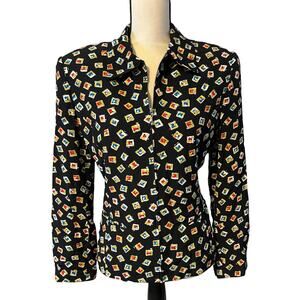 Vintage Cross Country Fashions Multicolor Jeweled Blazer Jacket Size 14